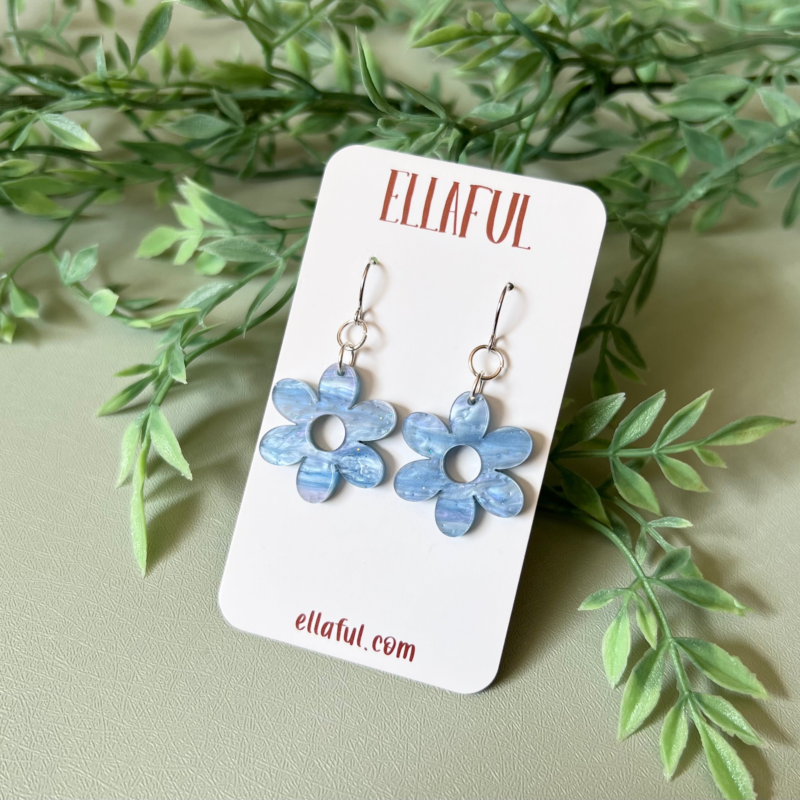 Blue Skies Daisy Earrings